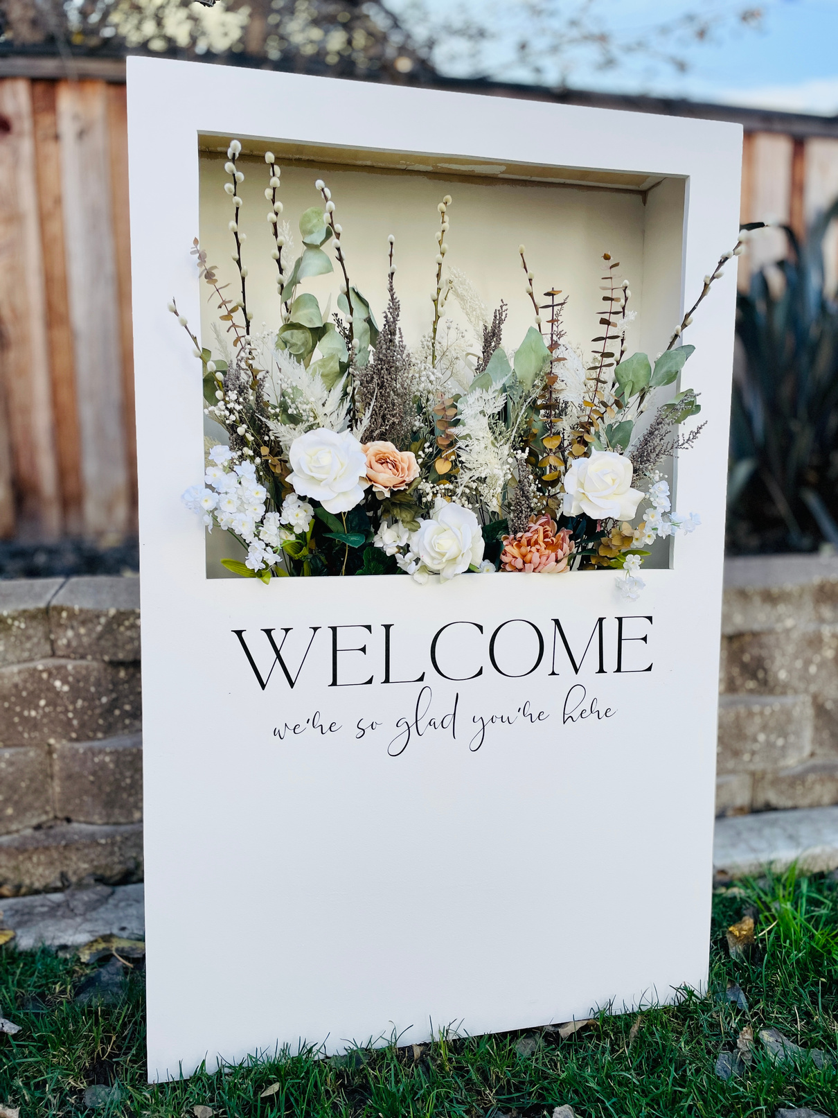 rental flower box  welcome sign for weddings, baby showers, bridal showers, engagement parties, birthday party
